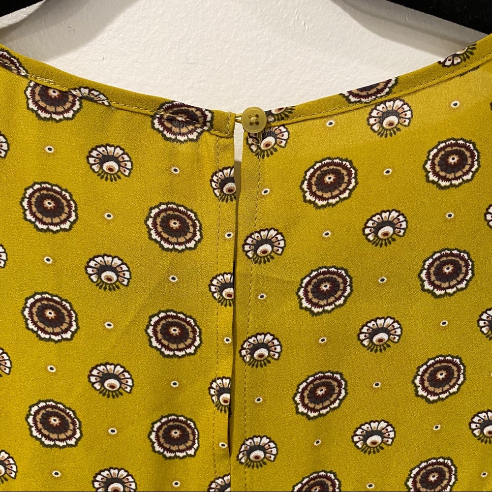 Loft Outlet Mustard Patterned Blouse - image 4